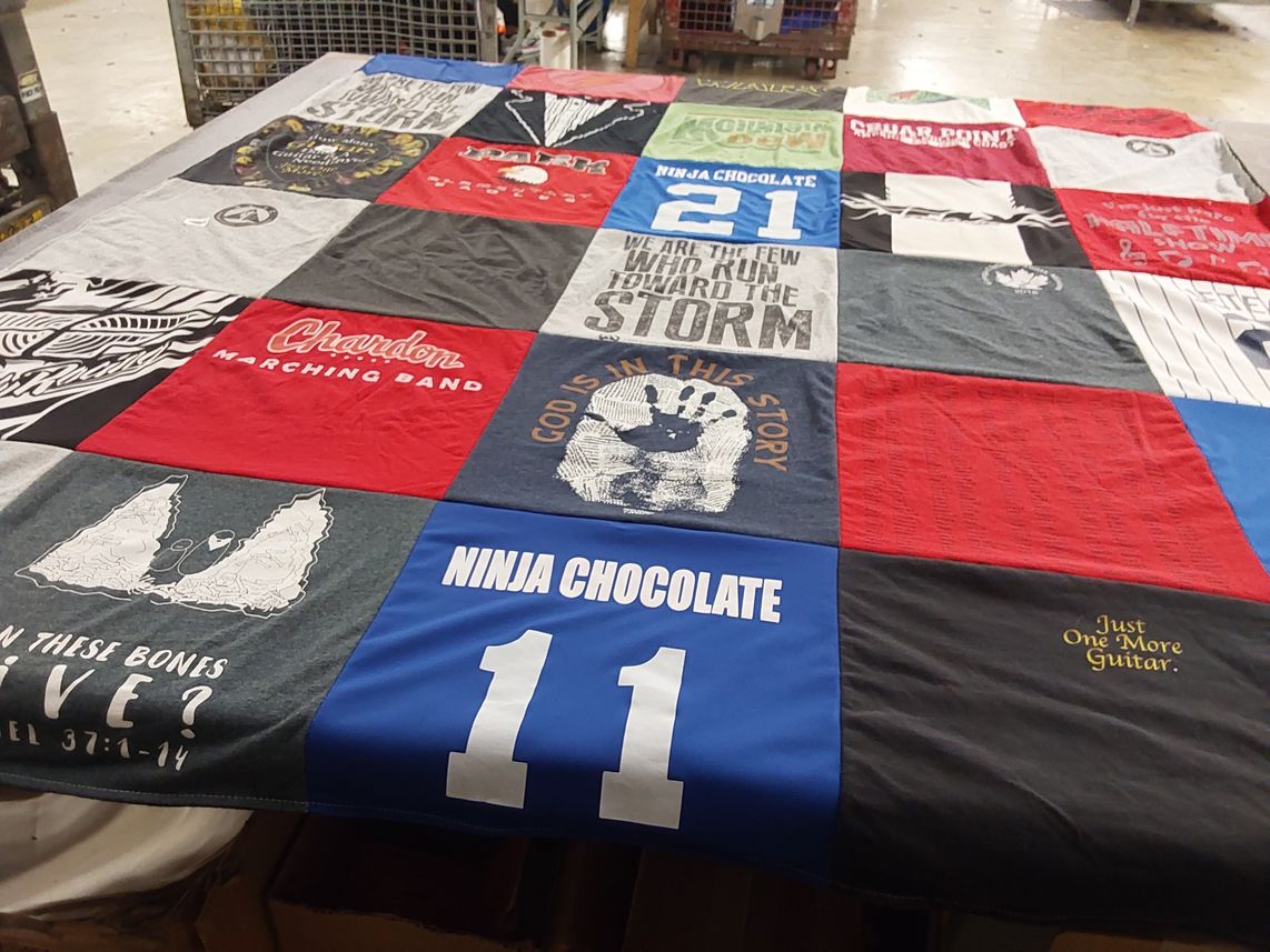 T-shirt quilt from chardon high school by Heidi from OH