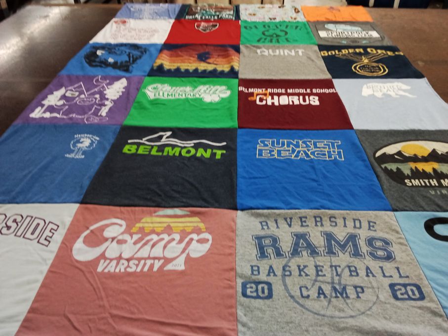 T-shirt quilt featuring riverside rams basketball by Jennifer from VA