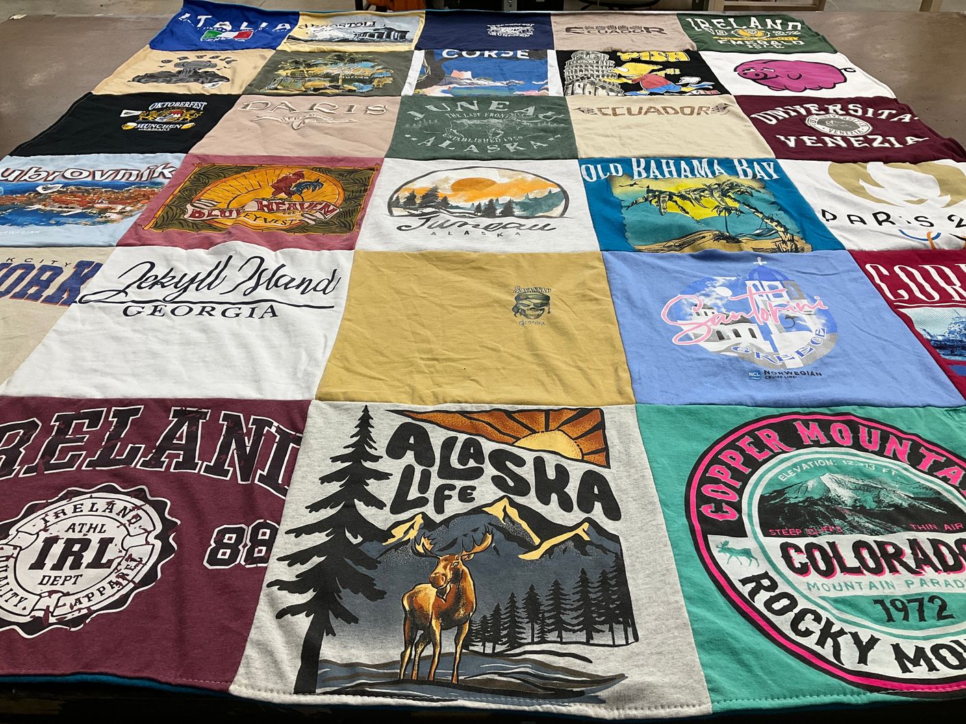 T-shirt quilt from university of new york by Courtney from FL