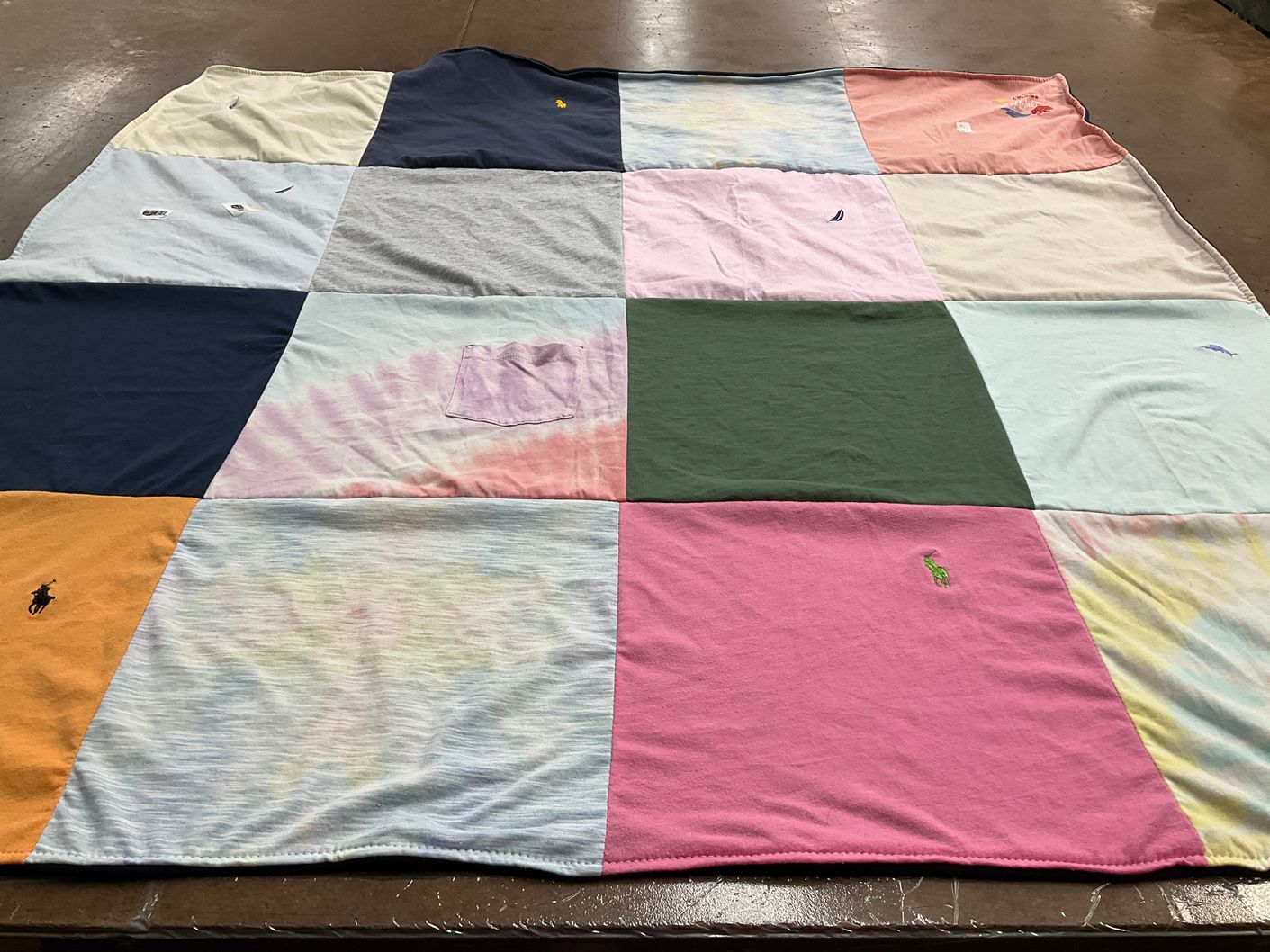 T-shirt quilt with fashion, sportswear themes by Beatriz from CA
