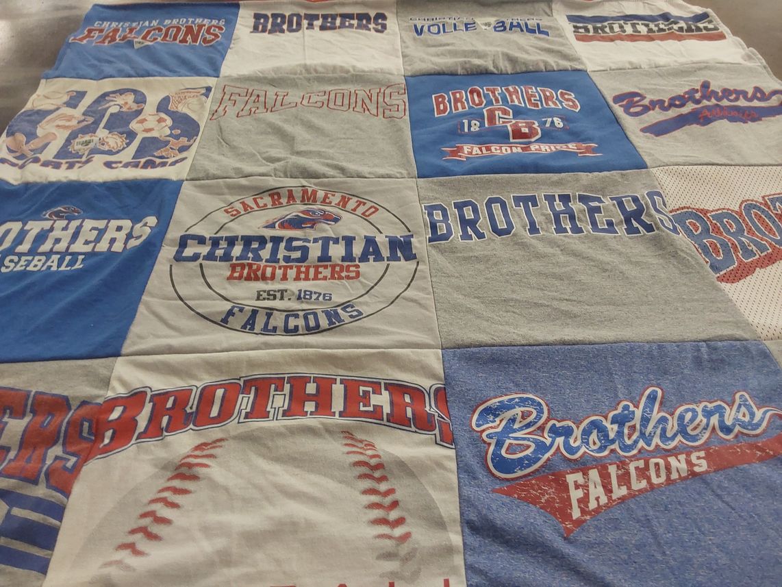 T-shirt quilt from christian brothers high school by Christie from CA