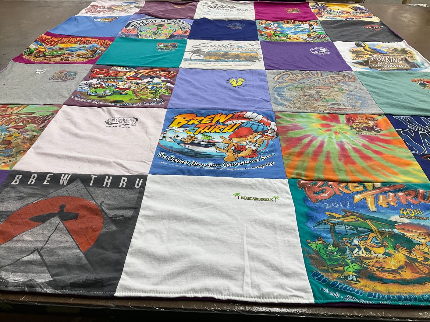 T-shirt quilt with beach, sailing themes by Belinda from VA