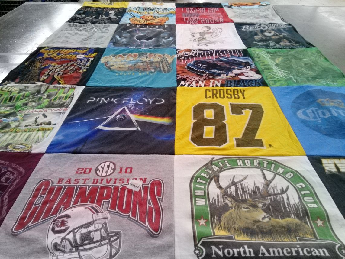 T-shirt quilt featuring university of south carolina football by Arnold from SC