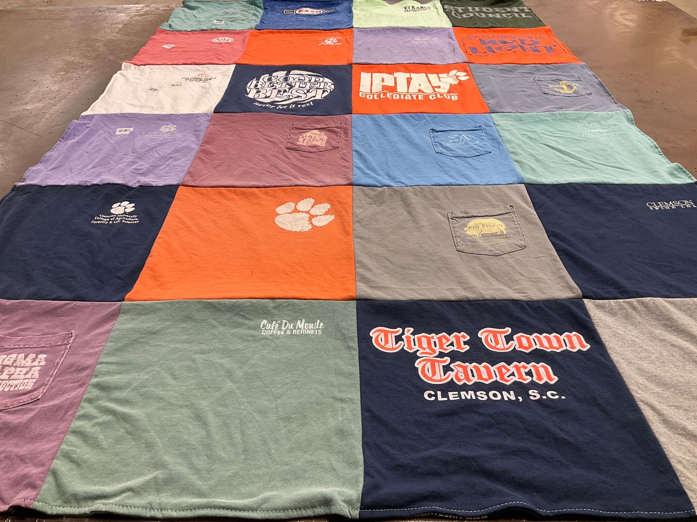 T-shirt quilt featuring clemson university tigers by Traci from GA