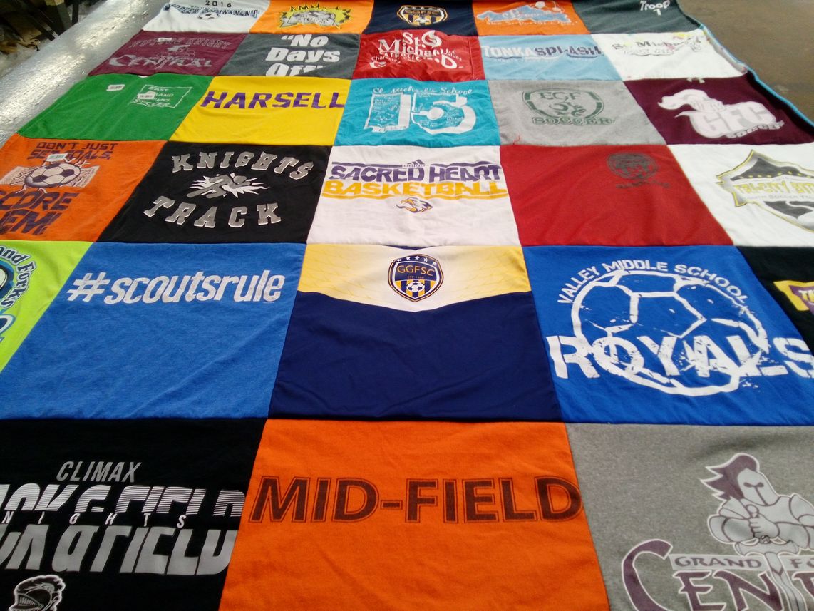 T-shirt quilt featuring knights track, royals by Christine from ND
