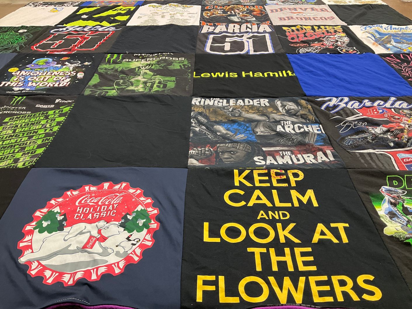 T-shirt quilt featuring denver broncos by Leslie from UT