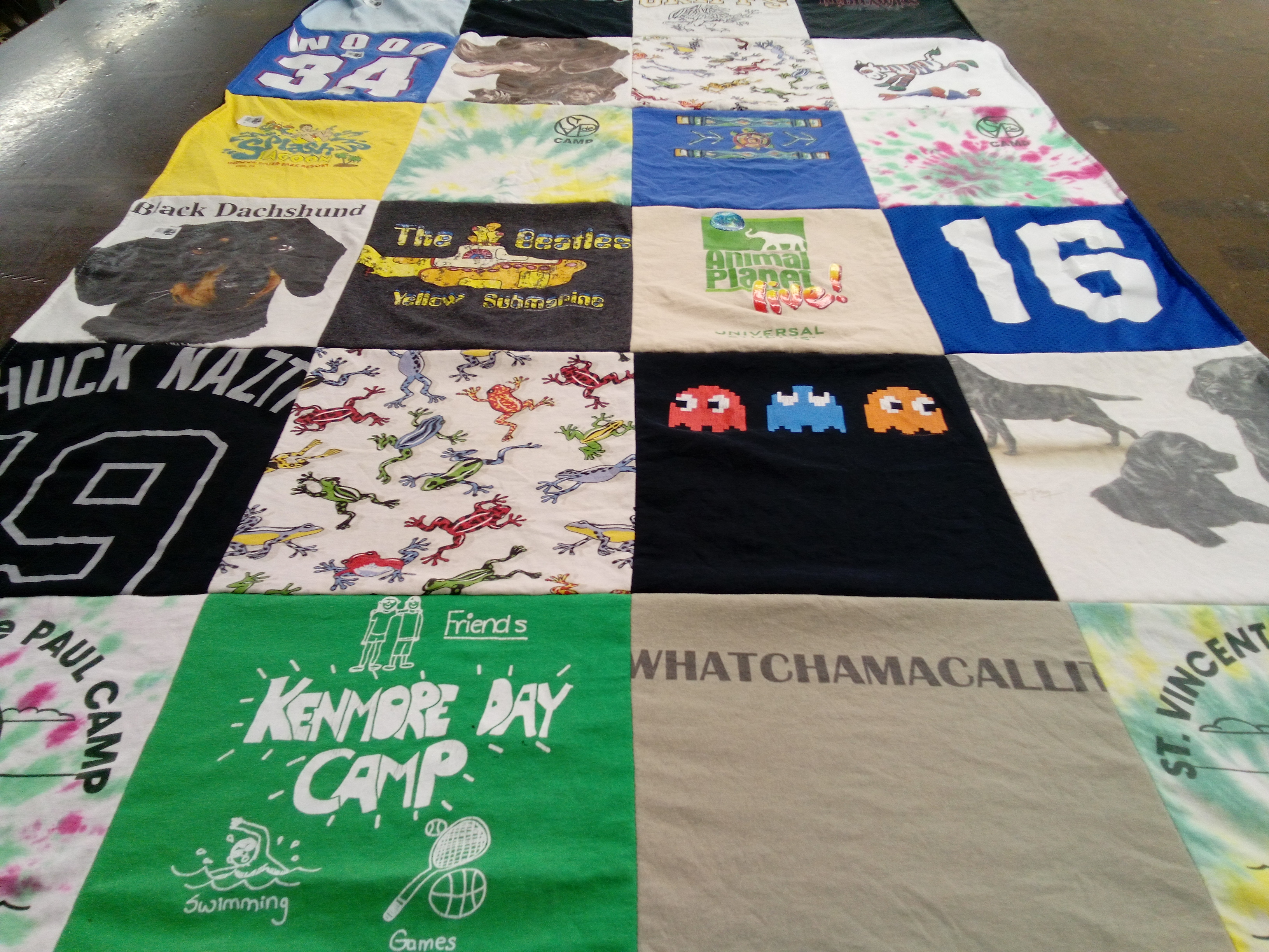 T-shirt quilt featuring mcgehee volleyball team, hawks track and field by Mary from NY
