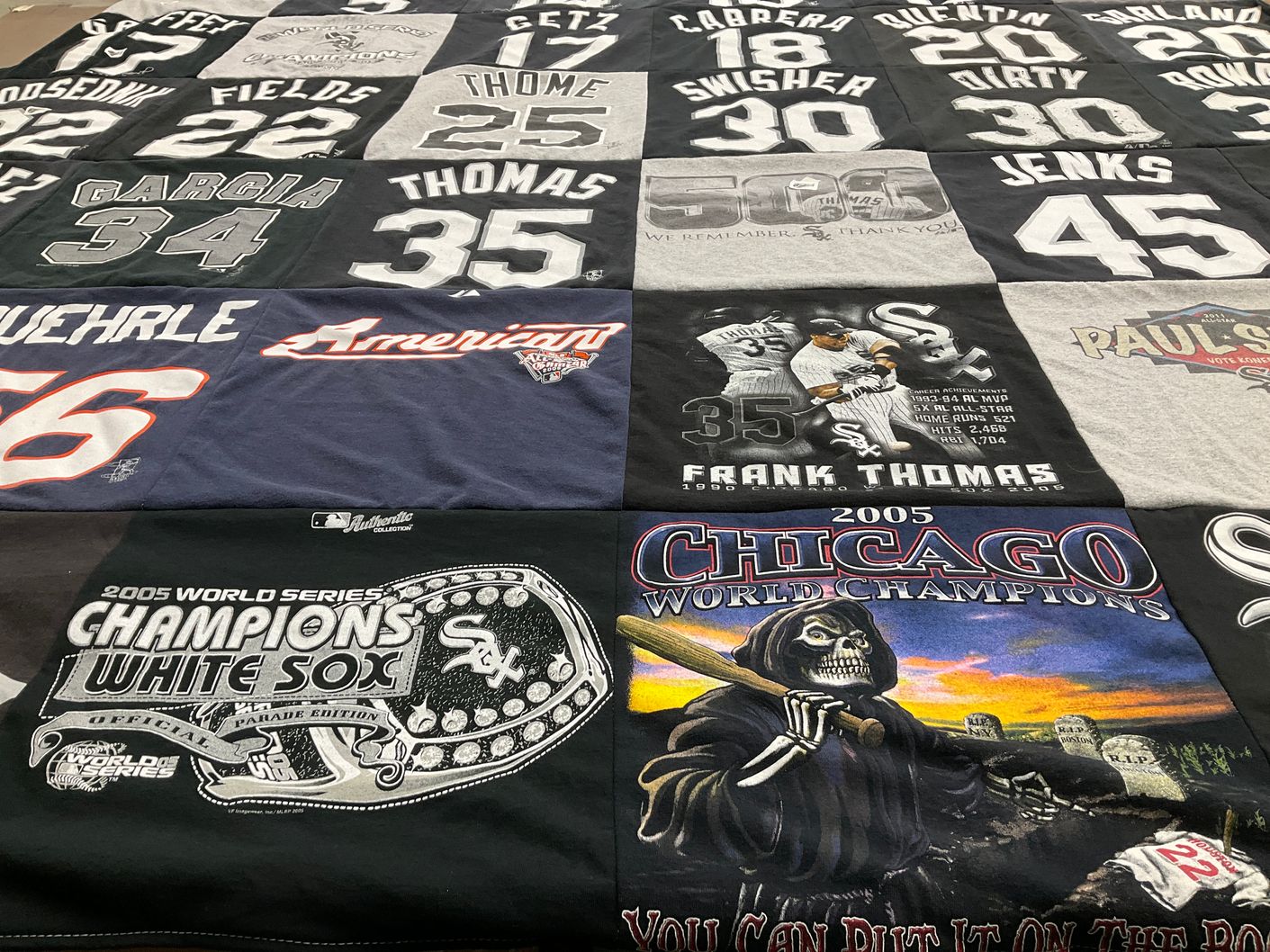T-shirt quilt featuring chicago white sox by Chris from IL