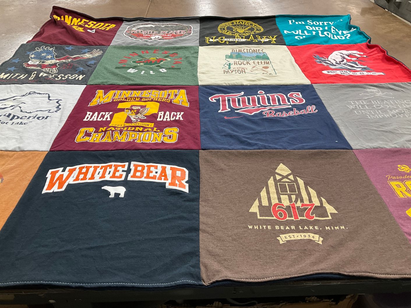T-shirt quilt featuring minnesota twins by Nicole from AZ