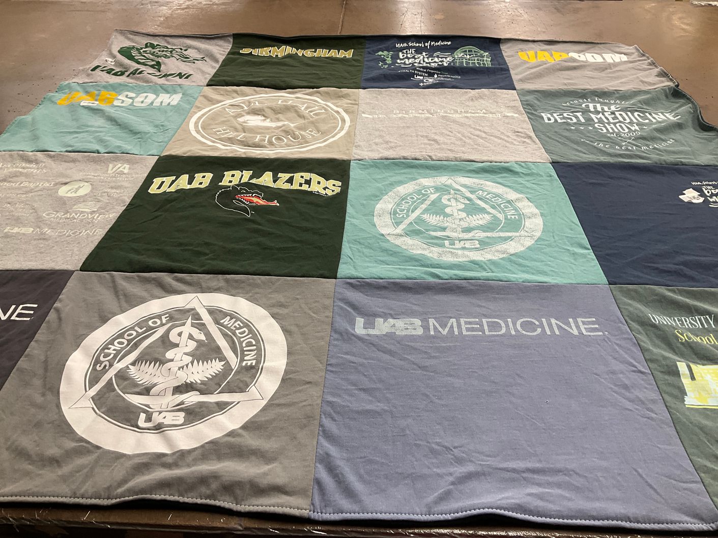 T-shirt quilt featuring uab blazers by Adam from AL
