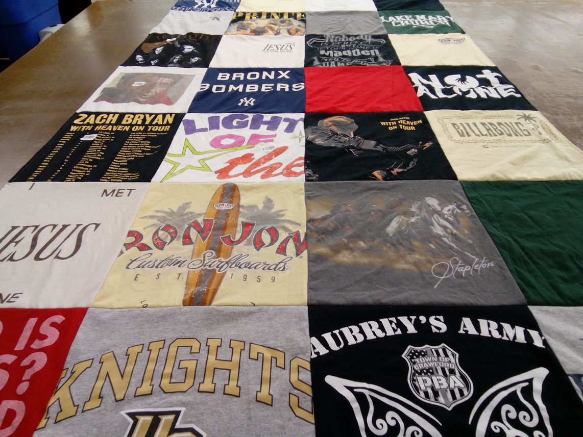 T-shirt quilt from university of central florida by Hailey from FL