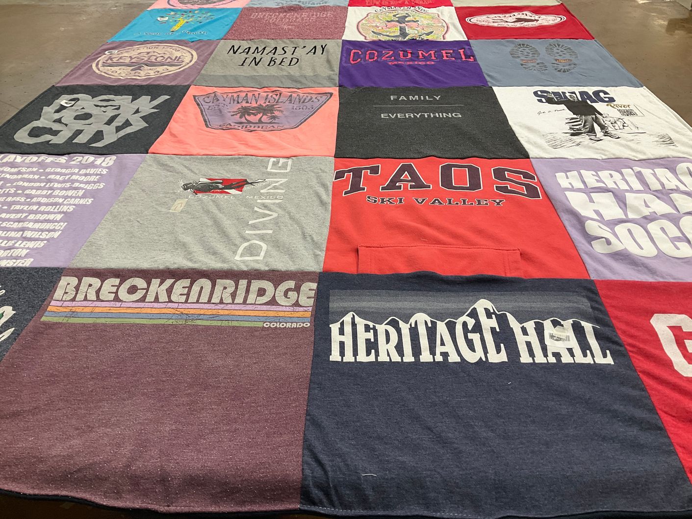 T-shirt quilt from heritage hall by kari from OK