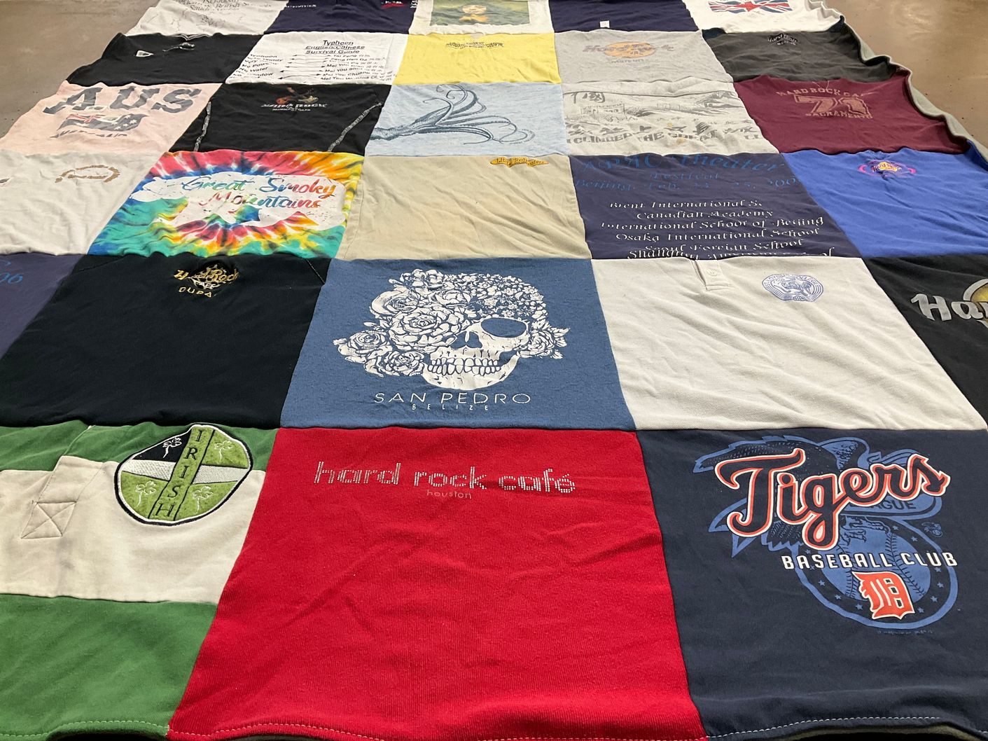 T-shirt quilt featuring tigers baseball club by Jenna from SC