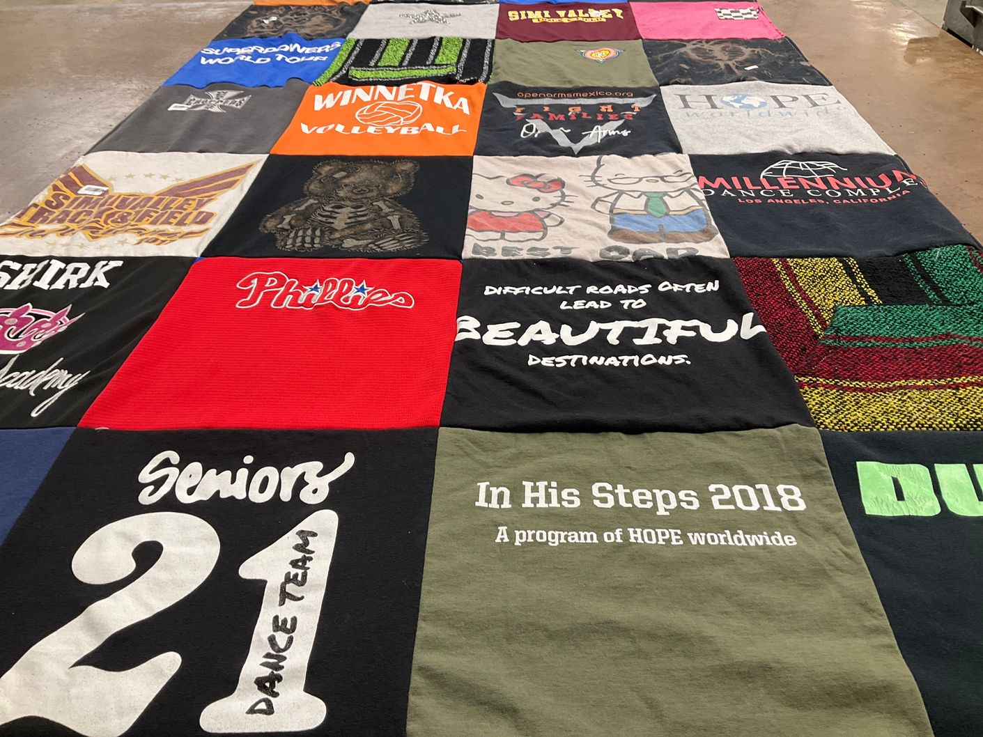 T-shirt quilt featuring phillies by Taylor from CA
