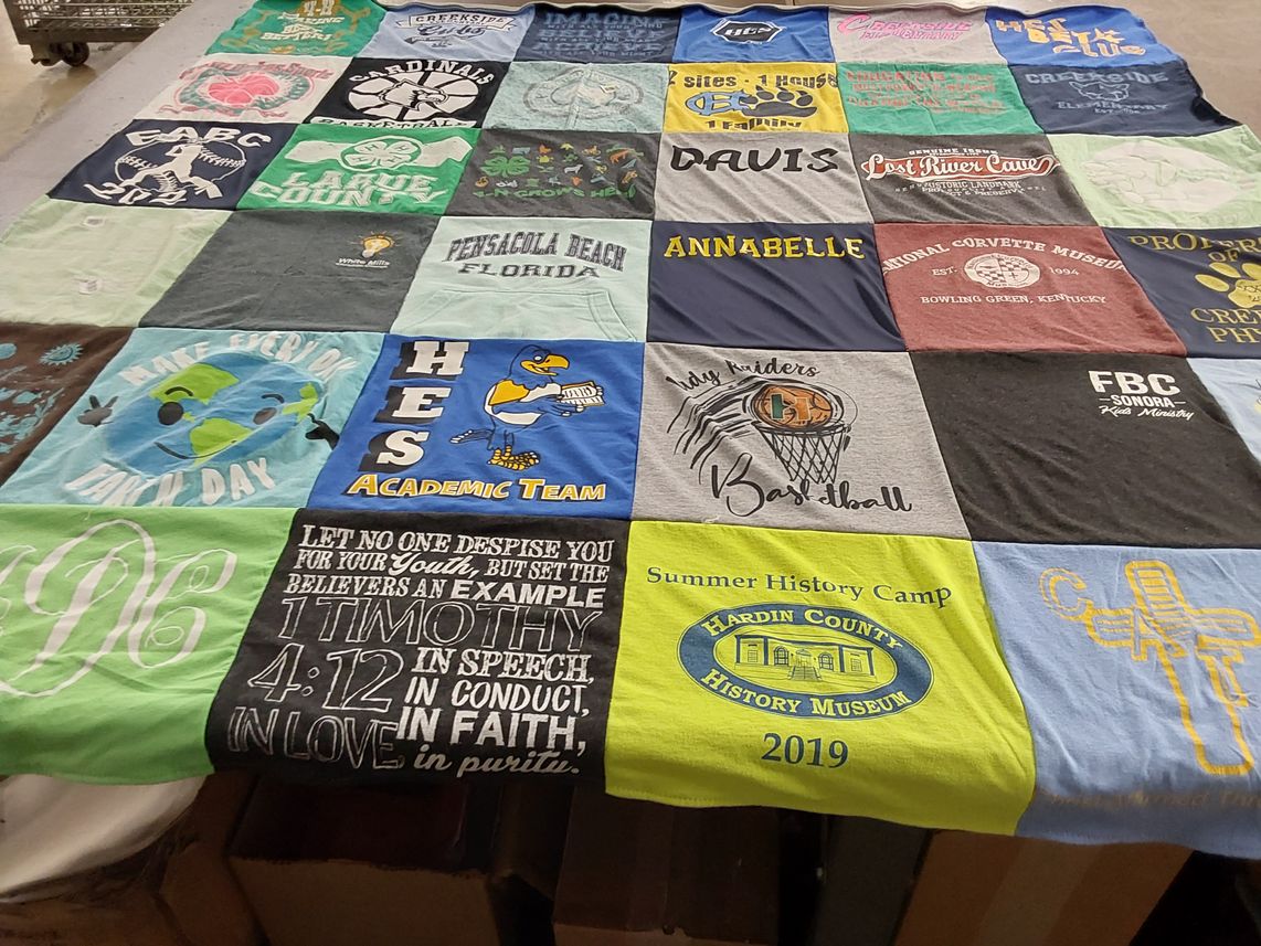 T-shirt quilt featuring lady raiders basketball by Amy from KY