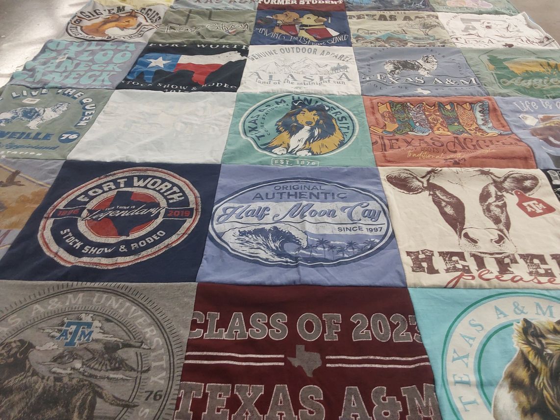 T-shirt quilt from texas a&m university by Sarah from OK
