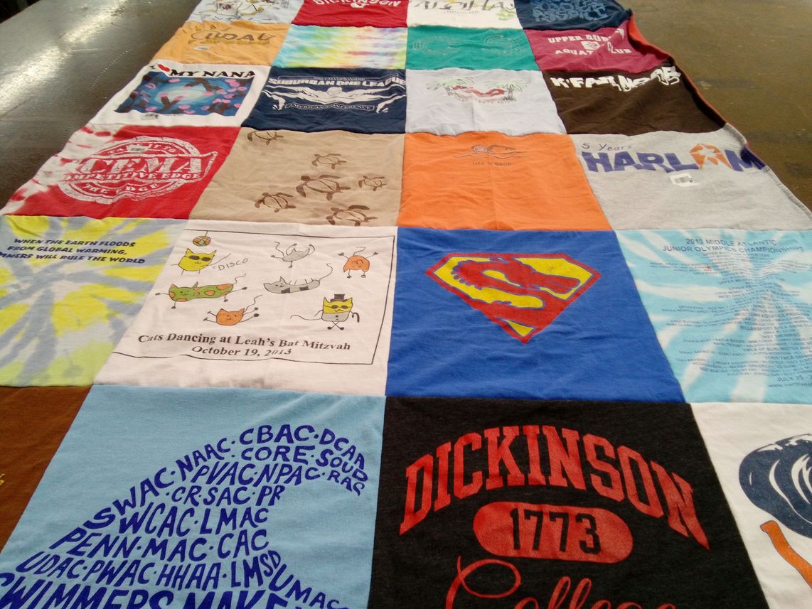 T-shirt quilt from dickinson college by Leah from PA