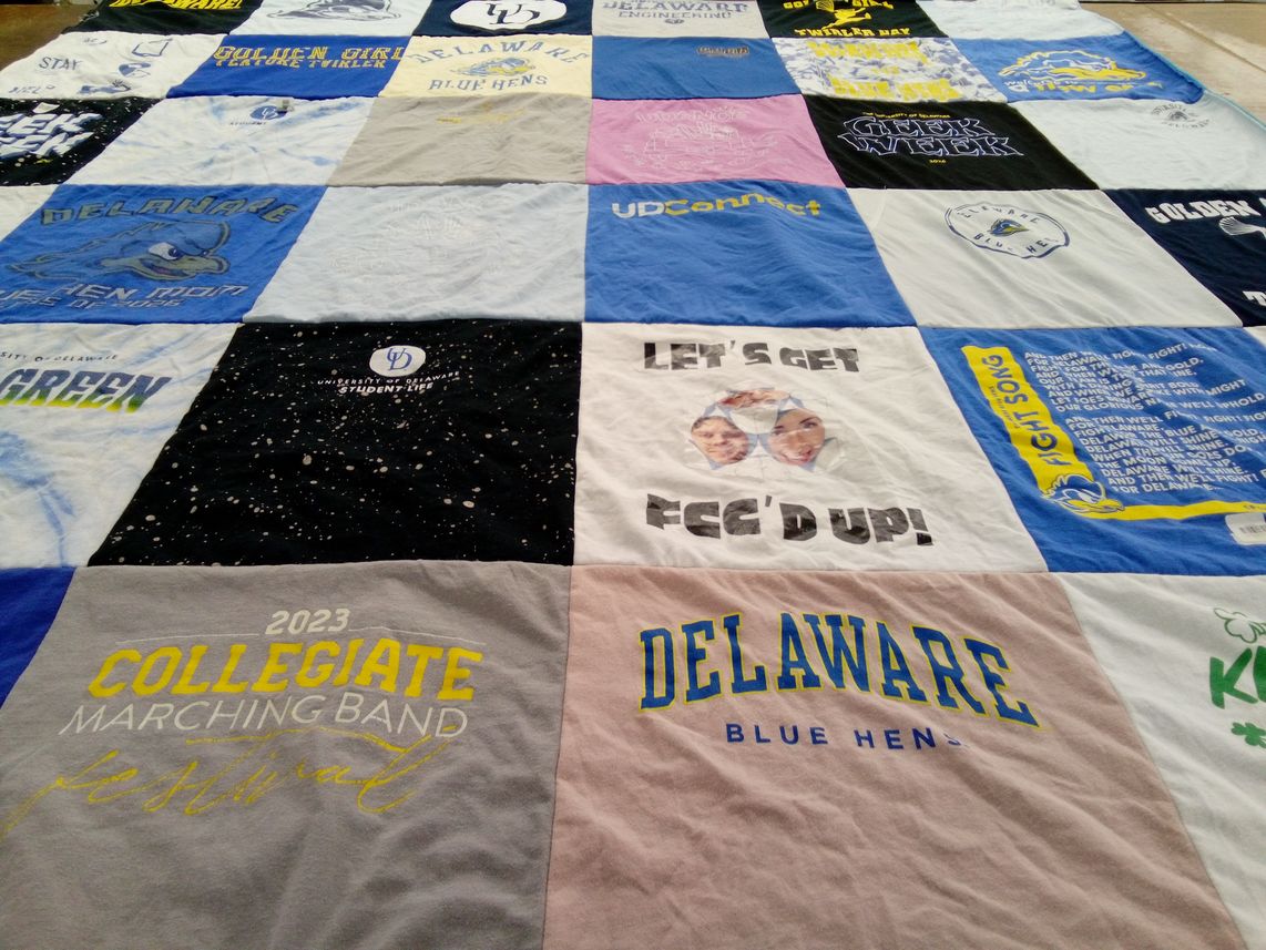 T-shirt quilt from university of delaware by Tamara from MD