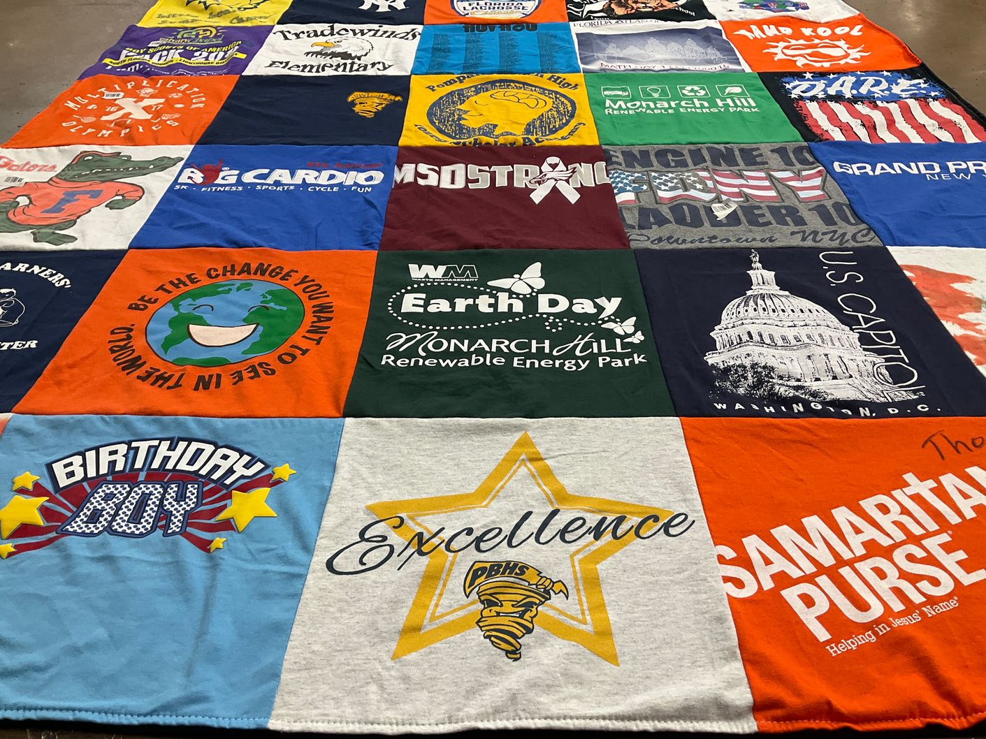 T-shirt quilt featuring pbhs by Luciana from FL