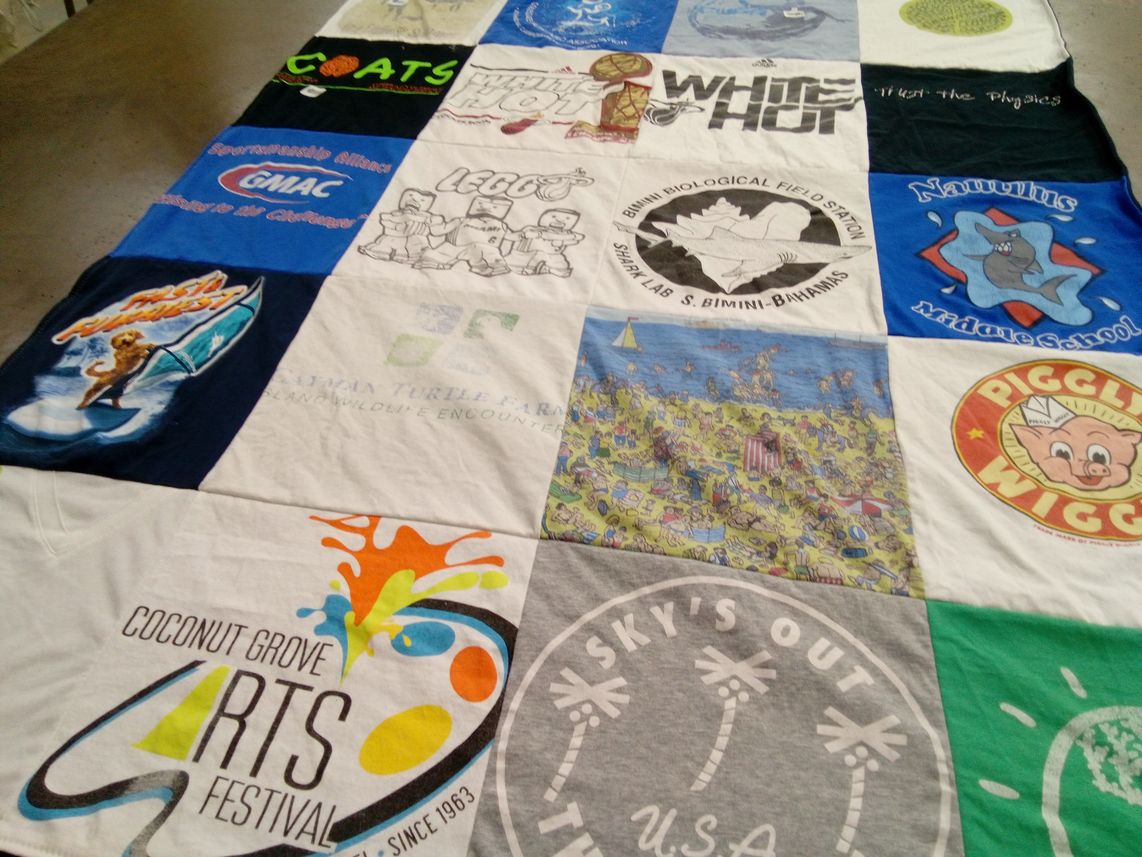 T-shirt quilt from nautilus middle school by Jose from FL
