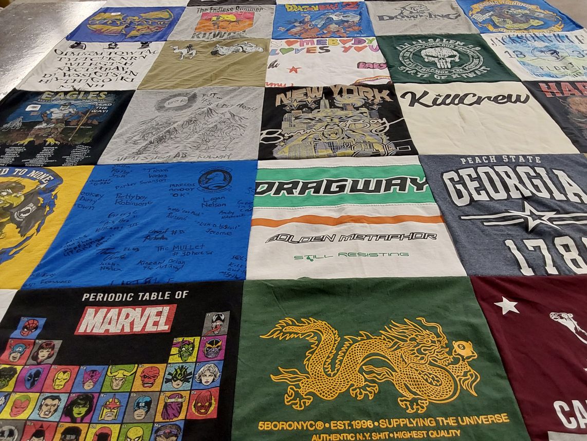 T-shirt quilt from peach state university by Nathalie from GA