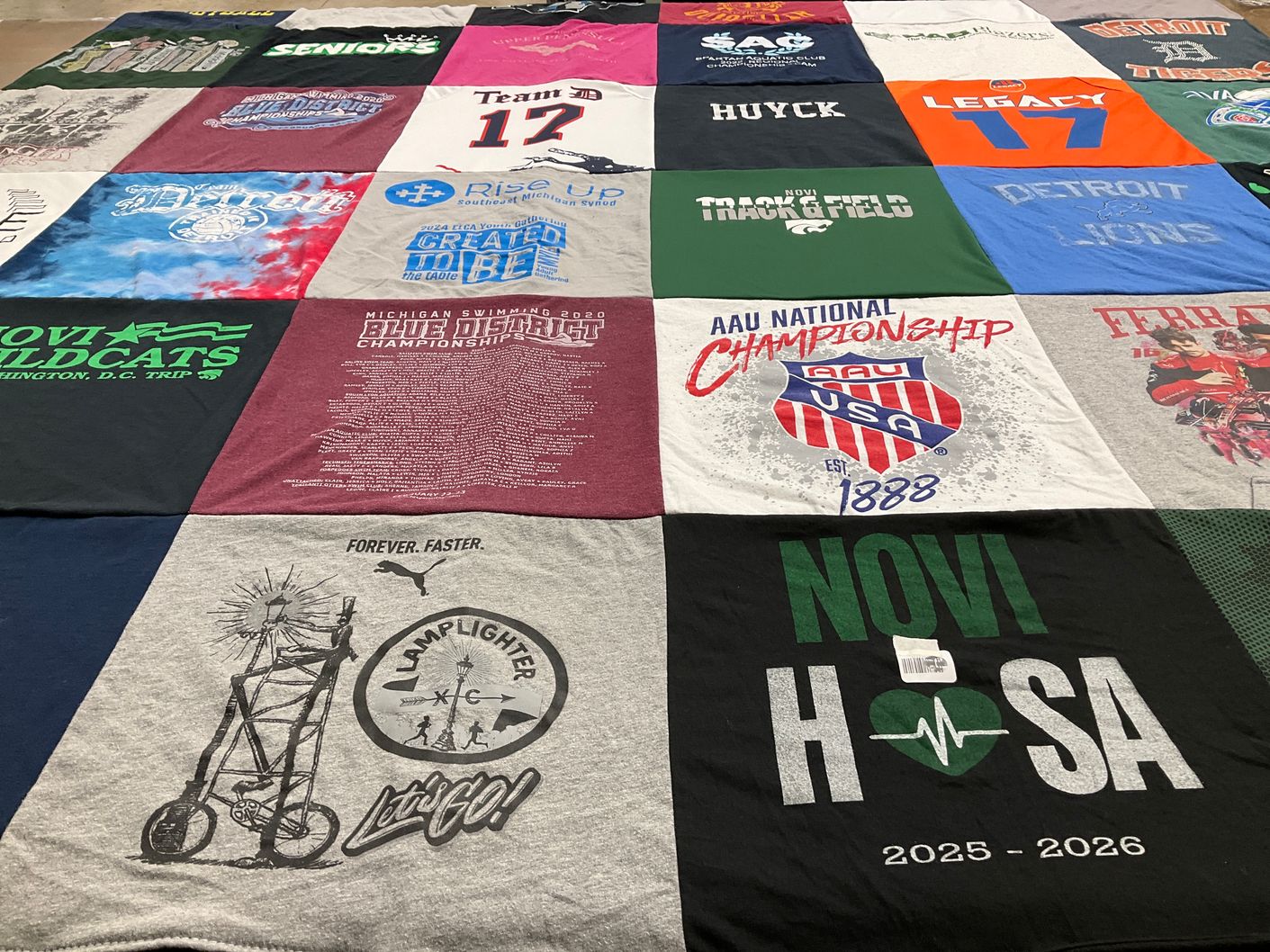 T-shirt quilt featuring novi wildcats by Amanda from MI
