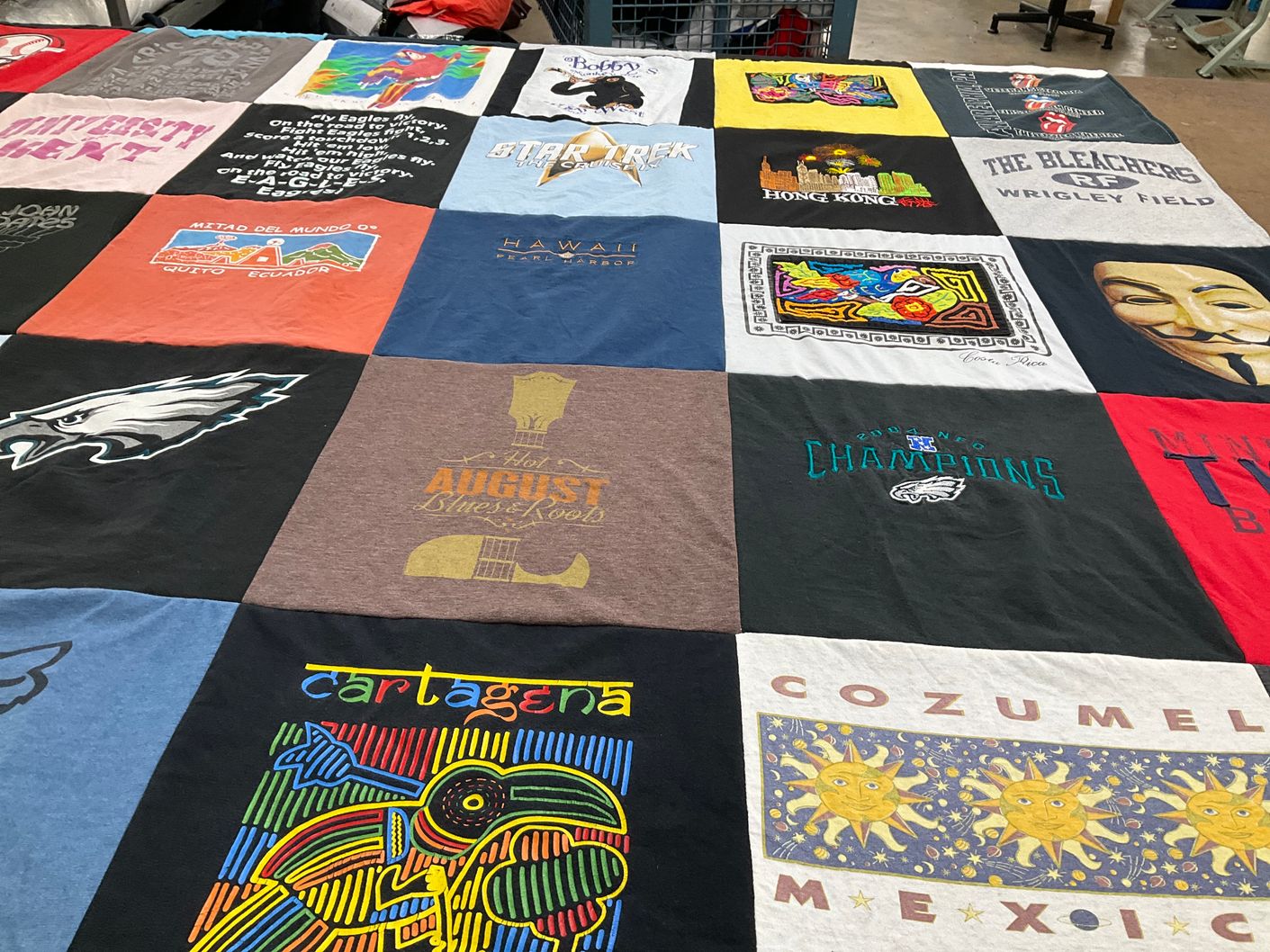 T-shirt quilt featuring philadelphia eagles by Robert from NJ