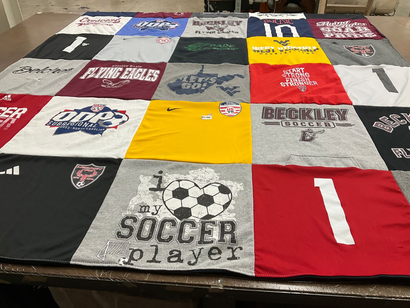 T-shirt quilt featuring beckley soccer by Samantha from WV