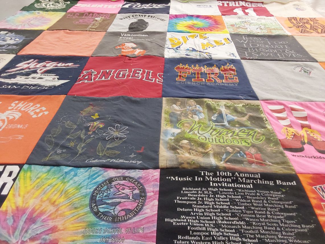 T-shirt quilt from richland junior high school, lincoln junior high school by SHERI from CA