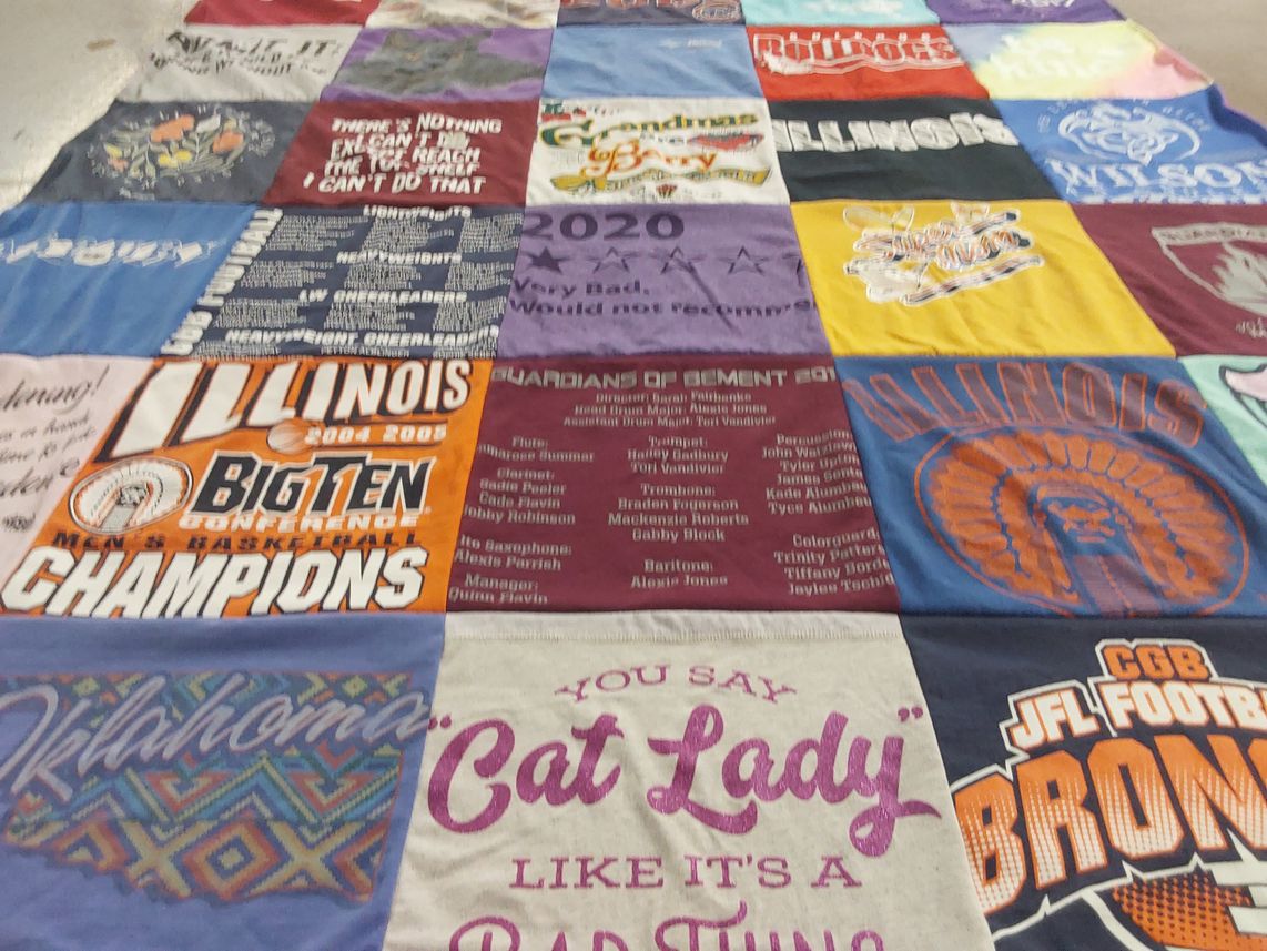 T-shirt quilt featuring illinois basketball by Carolyn from IL