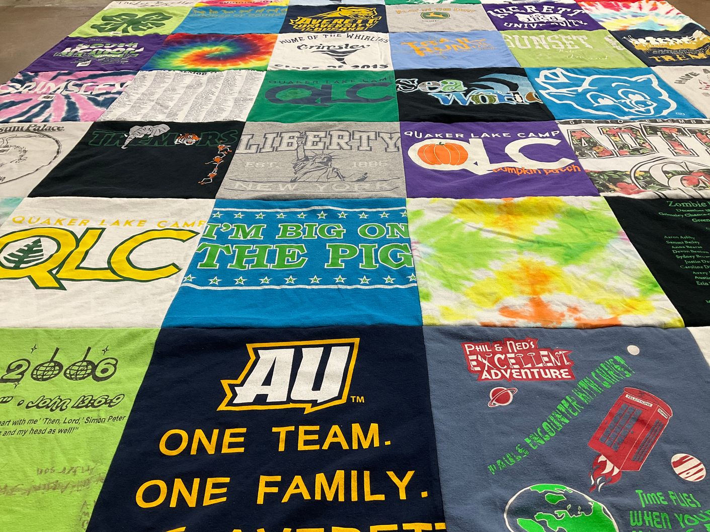 T-shirt quilt from austin university by Gail from VA