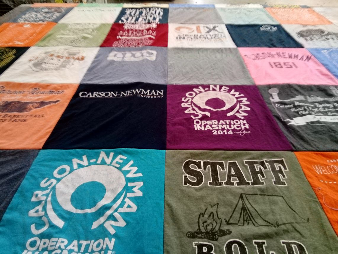 T-shirt quilt from carson-newman university by Susan from TN