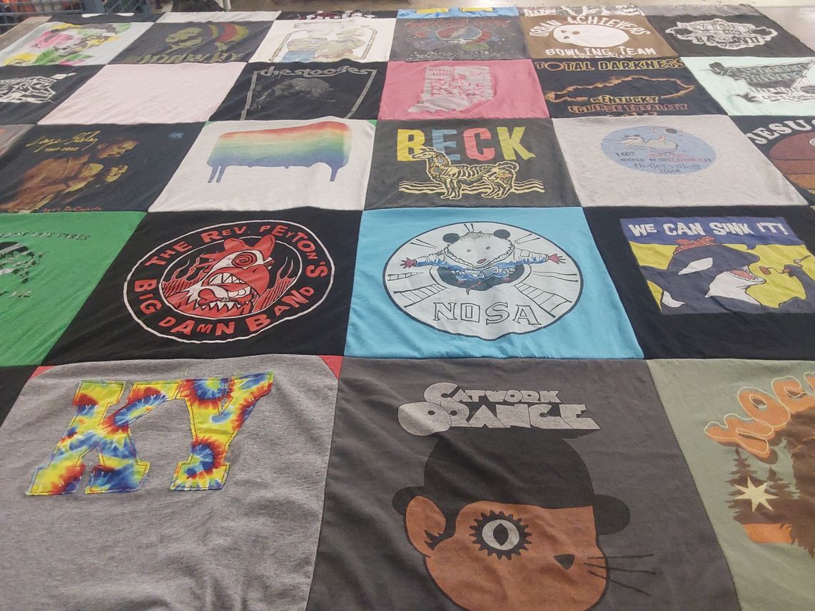 T-shirt quilt featuring bowling team by Allyson from IN