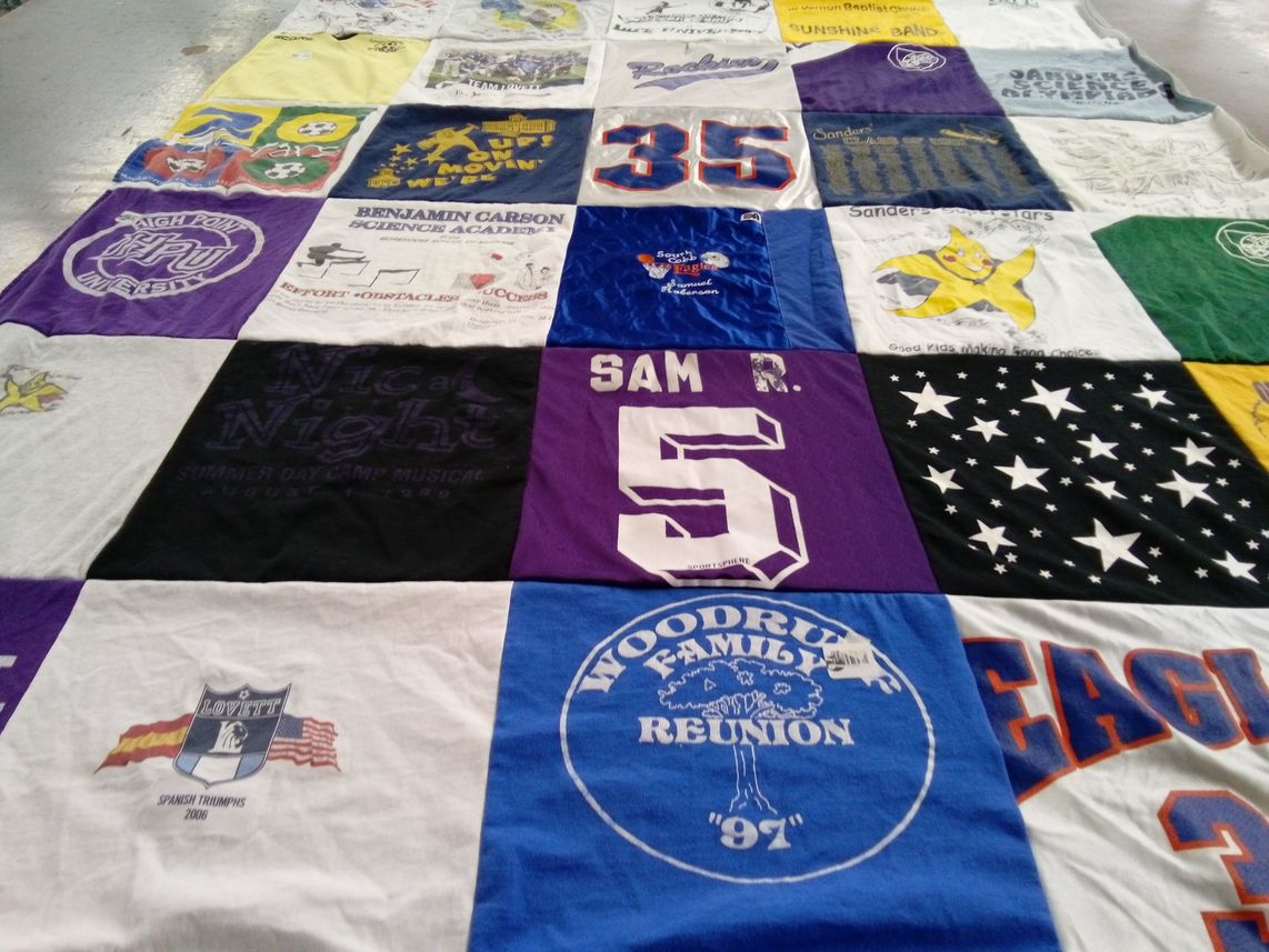 T-shirt quilt featuring eagles by Gusanita from GA