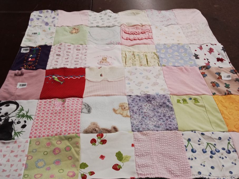 T-shirt quilt with children's designs, animals themes by Amy from MD