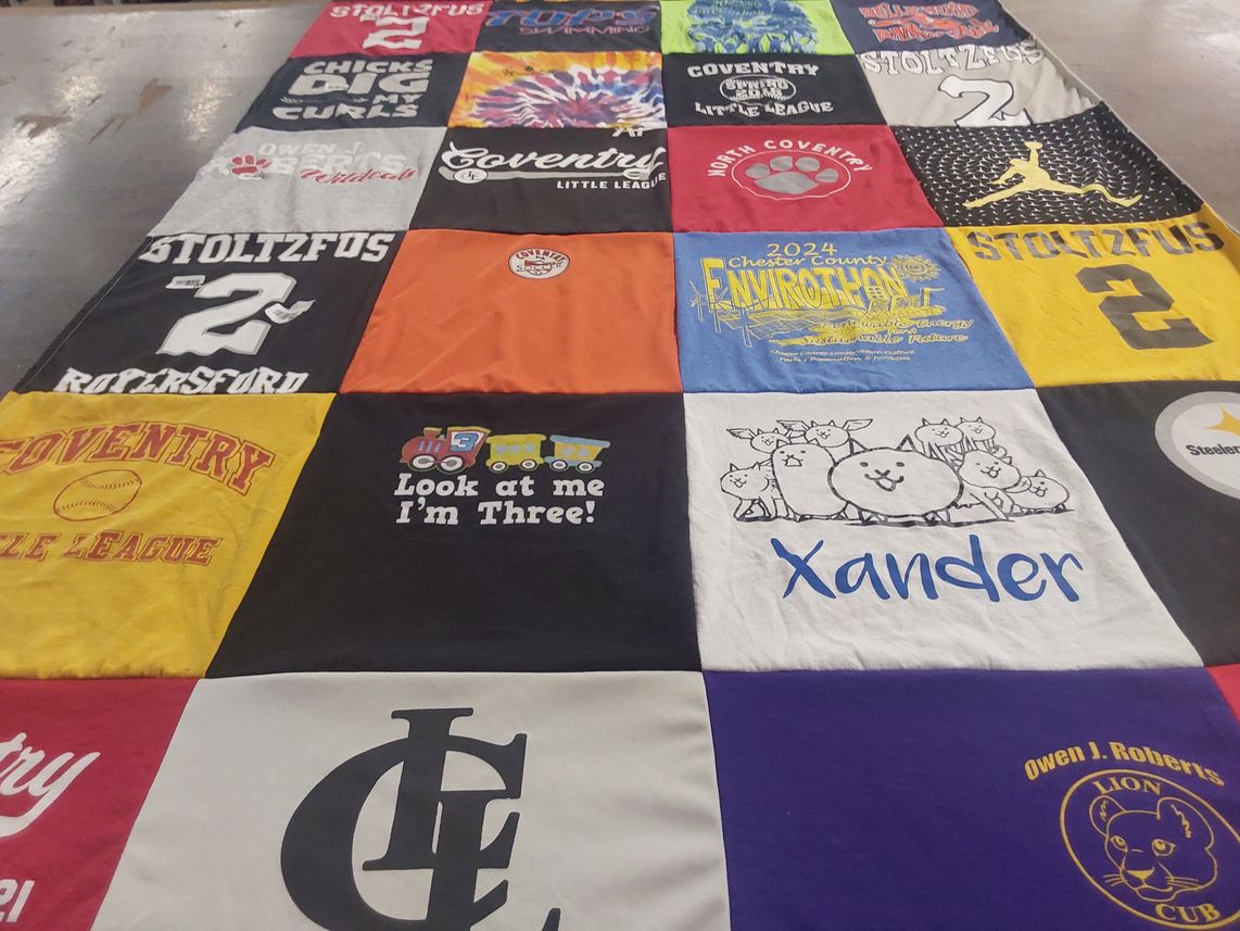 T-shirt quilt featuring coventry little league by Marisa from PA