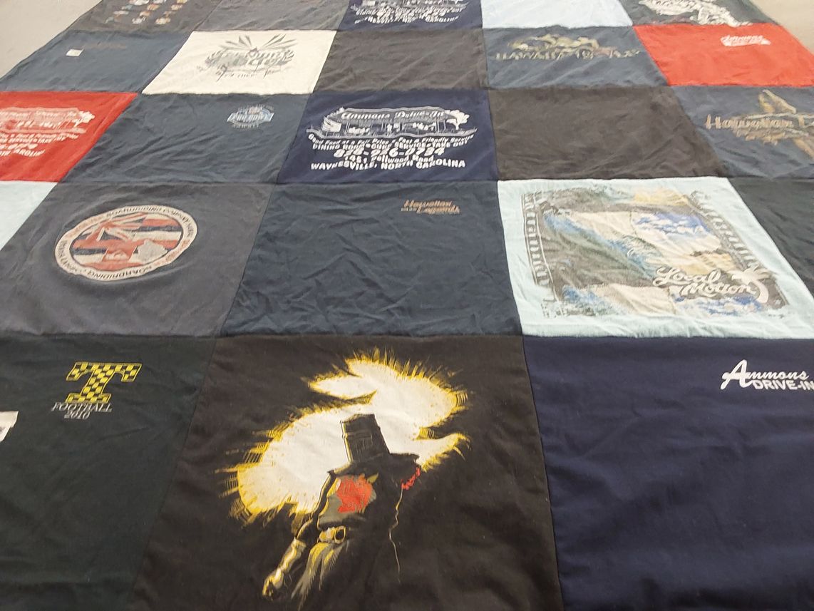 T-shirt quilt featuring university of tennessee football team by Lisa from NC