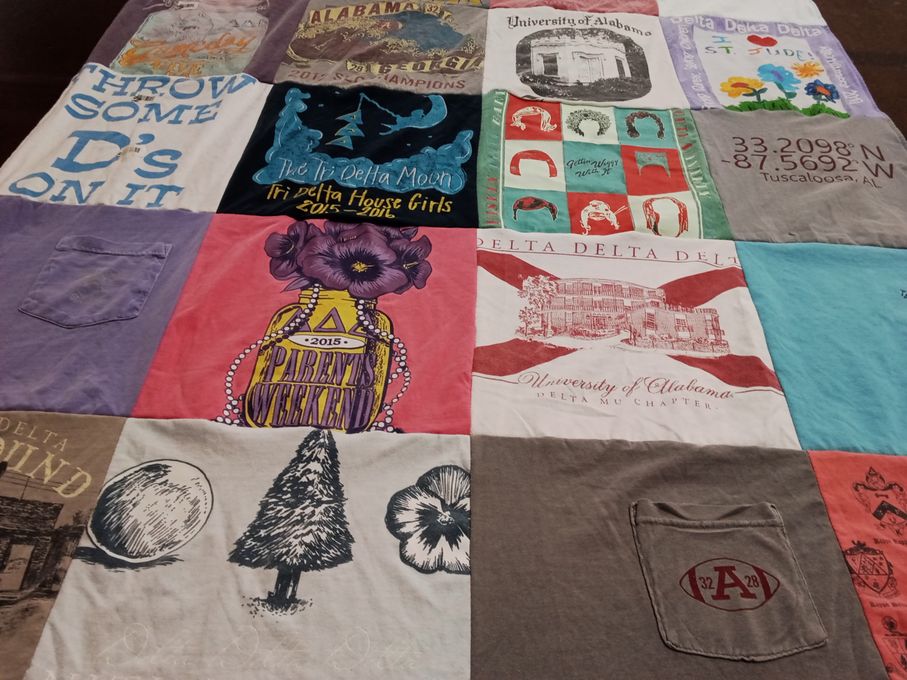 T-shirt quilt from university of alabama by Susan from AL