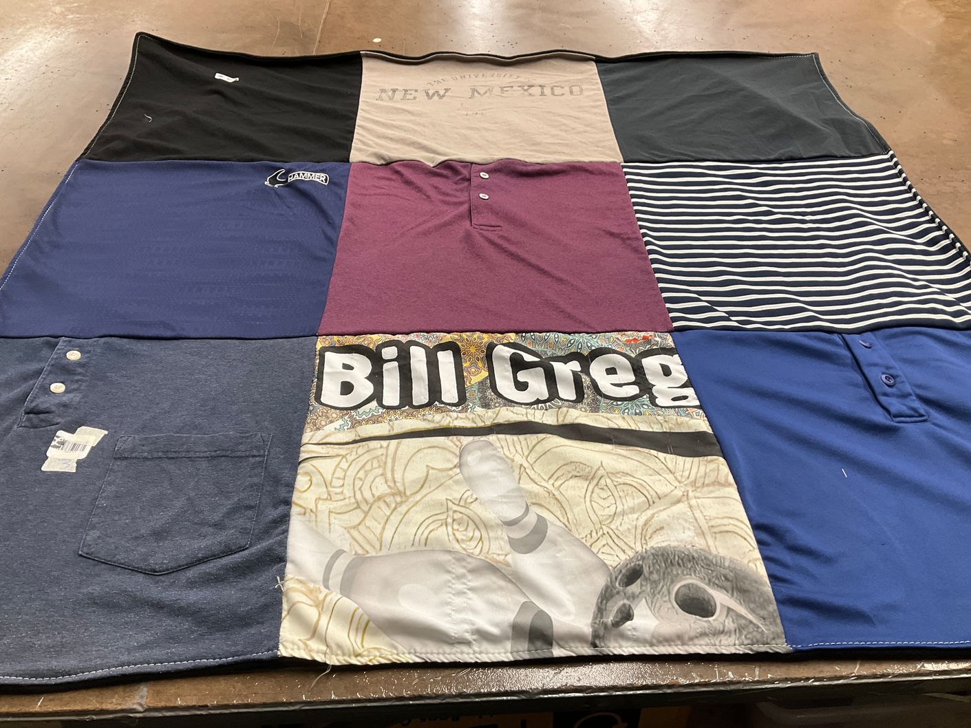 T-shirt quilt by Rivers, from NM