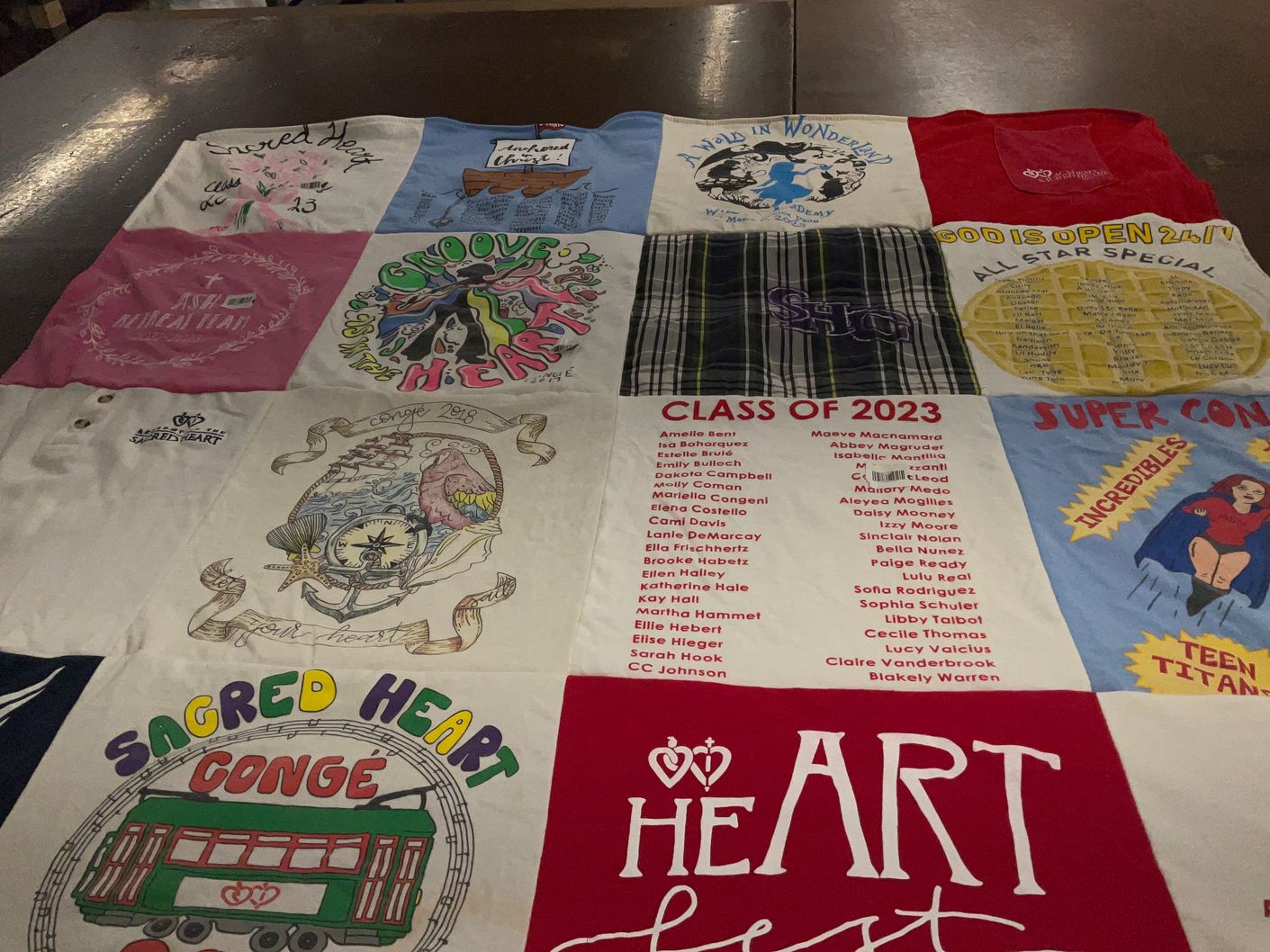 T-shirt quilt from sacred heart university by elizabeth from LA