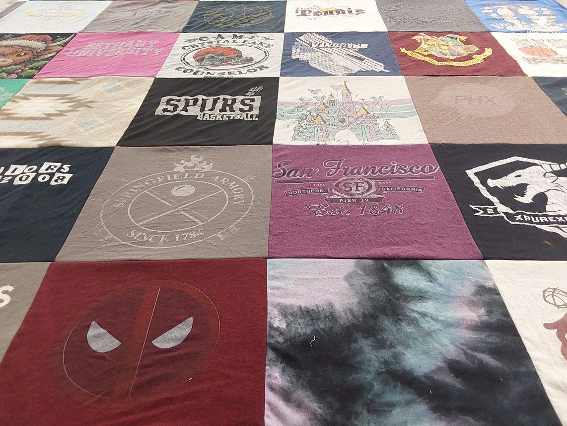 T-shirt quilt featuring san antonio spurs basketball by Gabrielle from TX
