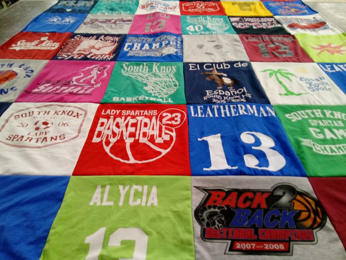 T-shirt quilt featuring south knox lady spartans basketball, south knox lady spartans softball by Alycia from IN