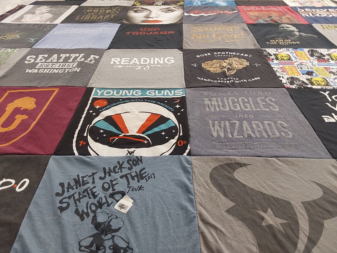 T-shirt quilt featuring houston texans by Tari from CO