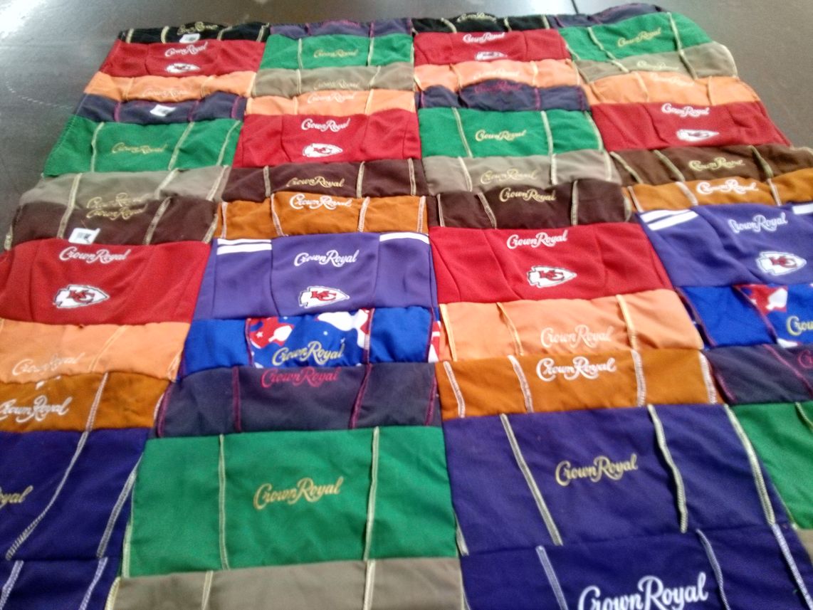T-shirt quilt featuring kansas city chiefs by Christi from KS