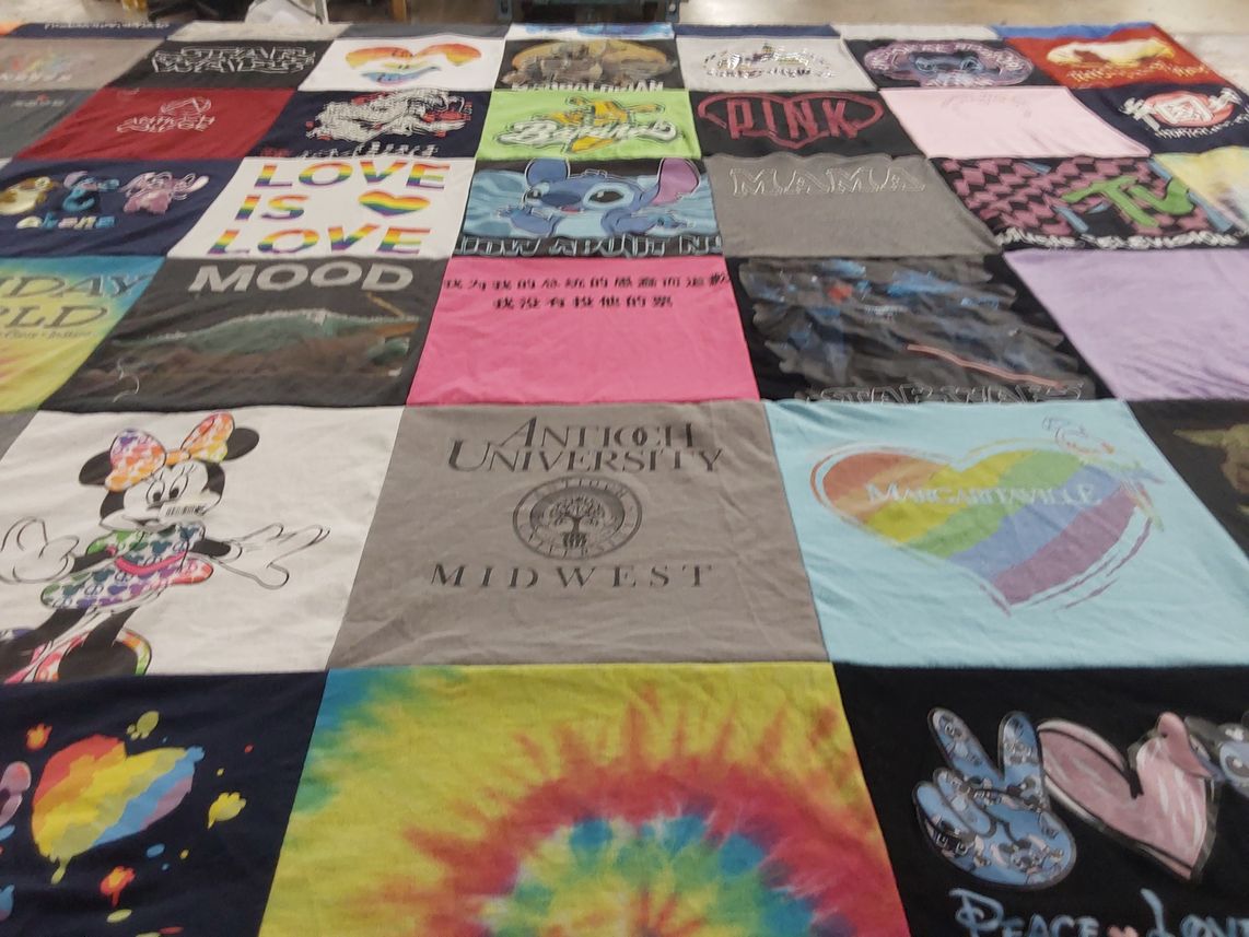 T-shirt quilt from antioch university by Kendra from OH