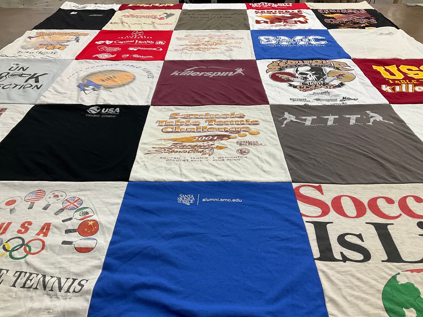 T-shirt quilt from santa monica college by William from FL