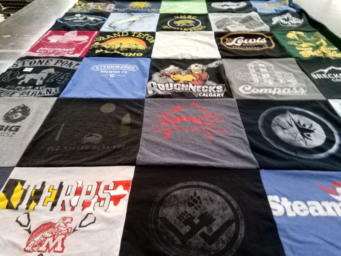 T-shirt quilt featuring university of maryland terrapins by Jan from MD