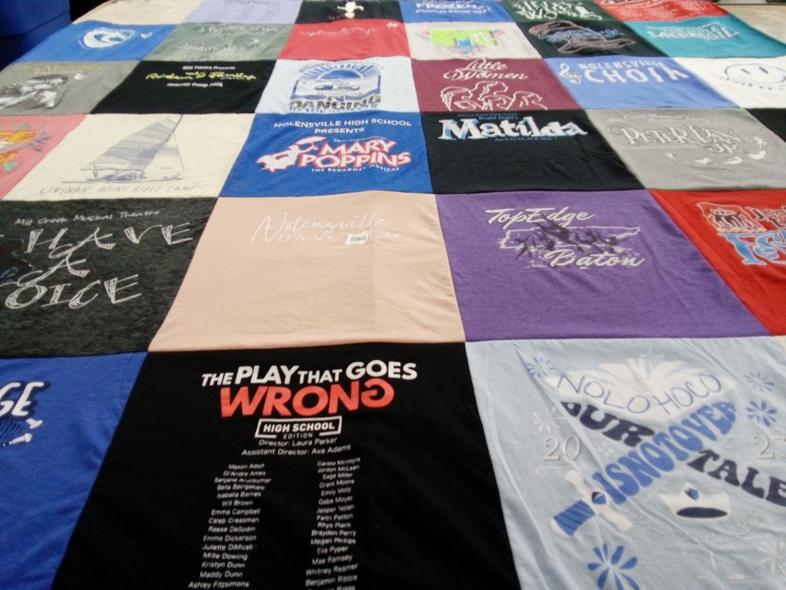 T-shirt quilt from nolensville high school by Jennifer from TN