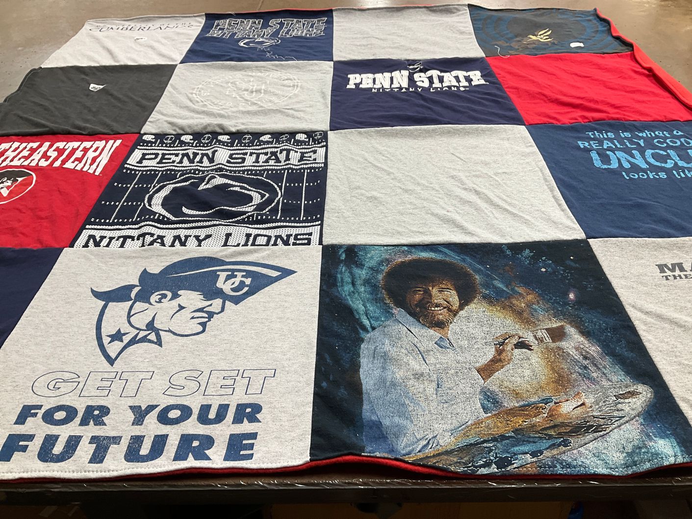 T-shirt quilt from pennsylvania state university, cumberland university by Jessica from NY