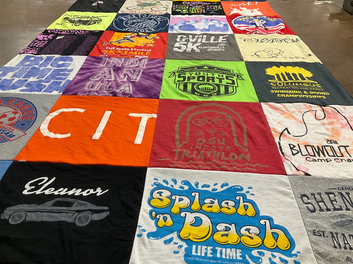 T-shirt quilt from ohio state university by Amanda from OH